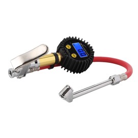 Digital Tire Inflator Multifunction Tyre Pressure Gauge Air Line Tyre Pump With Digital Tyre Inflator Gauge for Car Motorcycle 3‑200PSI