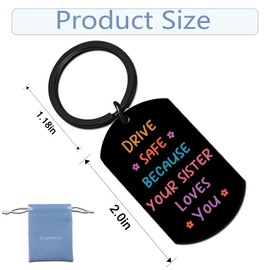 Sugchairo Father's Day Gifts for Brother Adult Drive Safe Keychain Brothers Gift from Sister Birthday Gifts for Brothers Christmas Valentines
