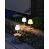 Outdoor Waterproof Table Lamp for Patio, Small Cordless Battery-Operated Lamp,