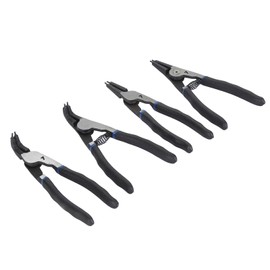 ZAWELIYO 4 Pcs Carbon Steel Snap Ring Pliers Set Secure Grip Internal External Circlip Pliers for Automotive Machinery Maintenance