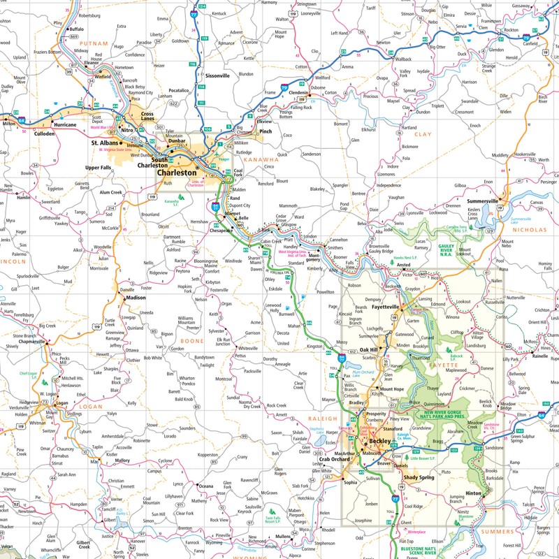 Rand McNally Easy to Read: West Virginia State Map