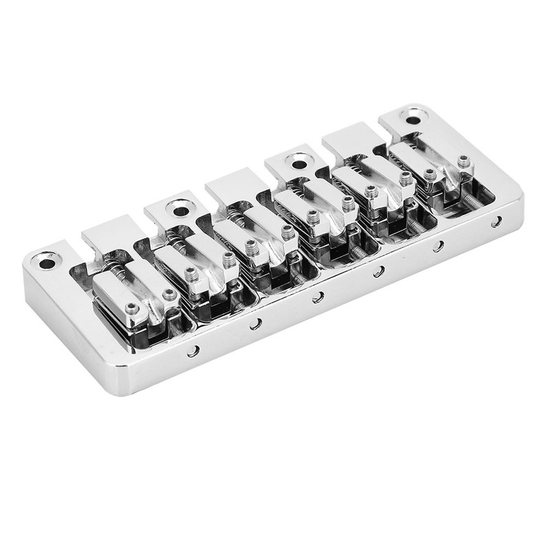 1 PC 6 String Bass Fixed Hardtail Bridge with Adjustable