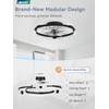 LEDIARY 20 Inch Low Profile Ceiling Fans with Lights and