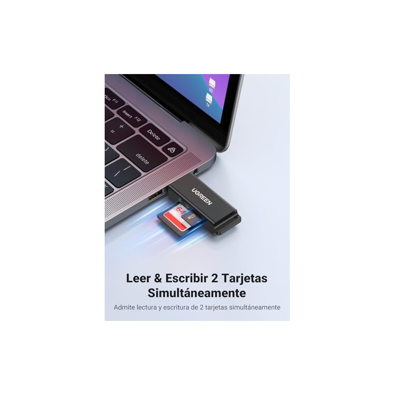 UGREEN Lector Tarjetas de Memoria USB 3.0, Compatible con TF