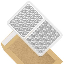 2 x 10cm Rectangle Vinyl Stickers - Geometric Flowers Mandal Pattern 36325