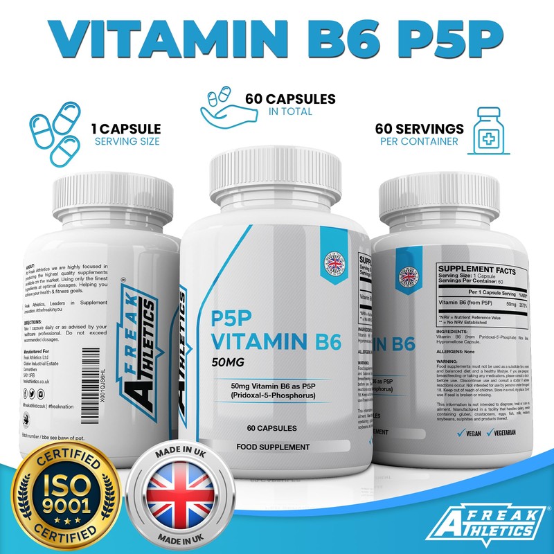 Vitamin B6 P5P 50mg - Activated Vitamin B6 - Pyridoxal-5'-Phosphate