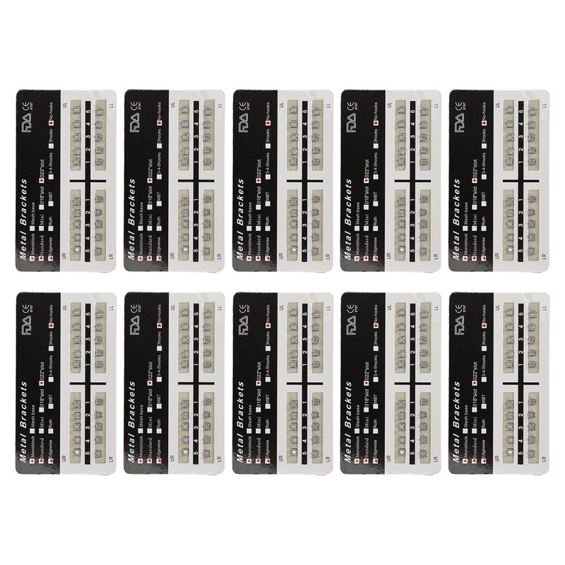200pcs 022 Slot Dental Brackets Brace Highly Polished Monoblock Edgewise