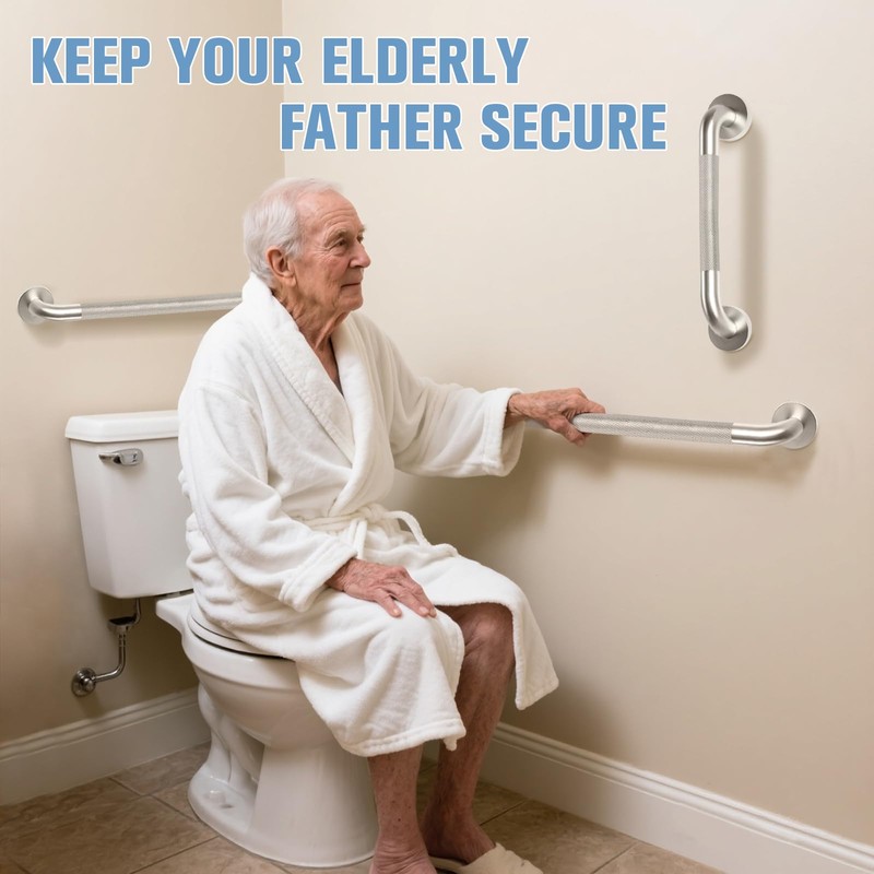 IJDD 16 Inch Shower Grab Bars for Seniors 2 Pack