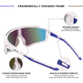 PITFEROCE Youth Baseball Sunglasses Kids Polarized Sunglasses for Boys Girls Softball Cycling Sports Googles UV Protection