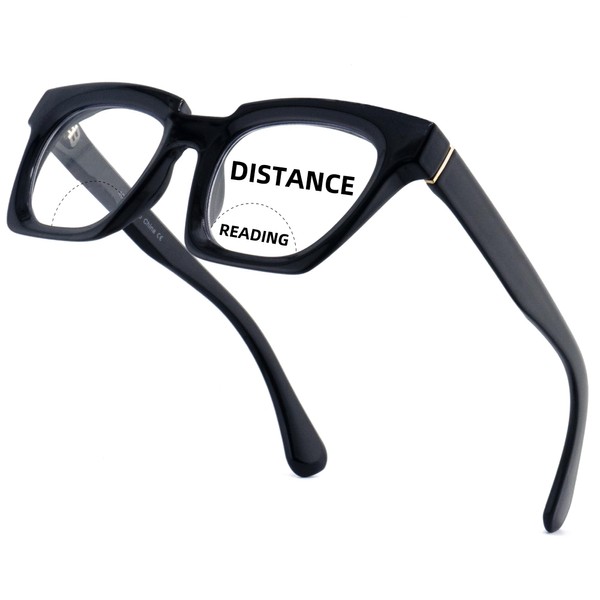 LOVIVY Bifocal Reading Glasses for Women Oversized Dual Focus Blue