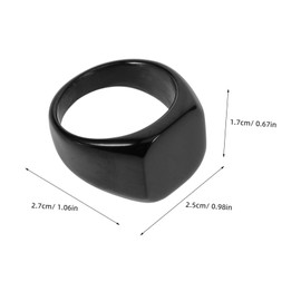 NOLITOY Fashionable Square Titanium Steel Ring for Men Lightweight Comfortable Jewelry American for Daily Wear Parties Creative Design for Style and Elegance
