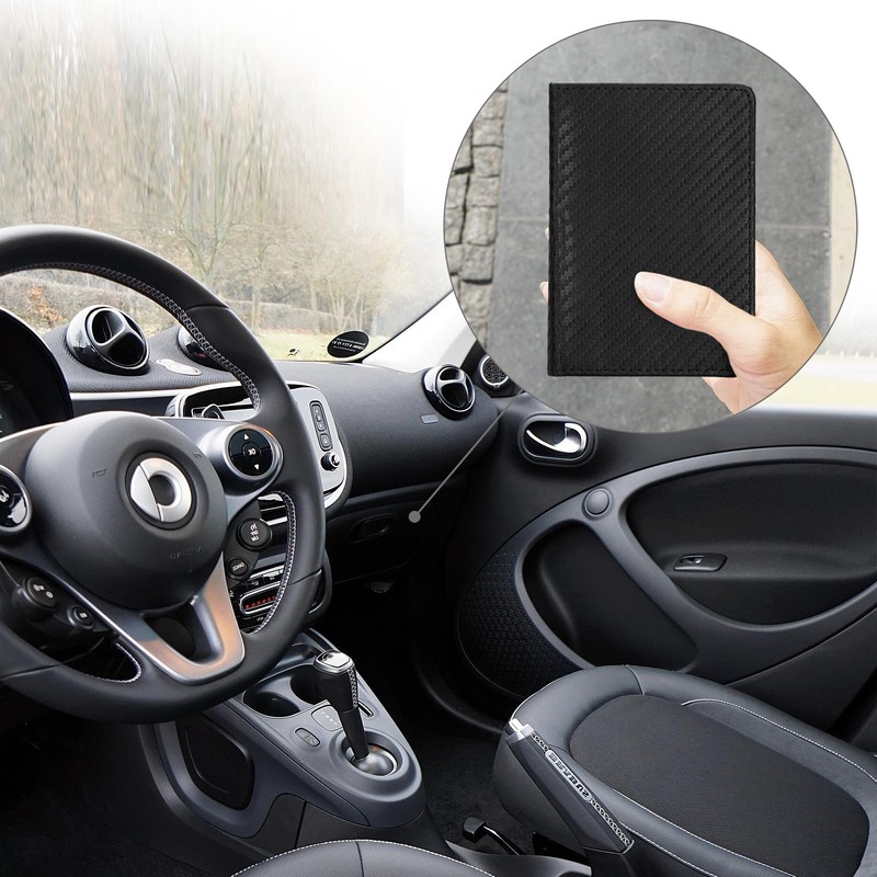 kwmobile Vehicle Registration Certificate Case with Card Slots, Faux Leather