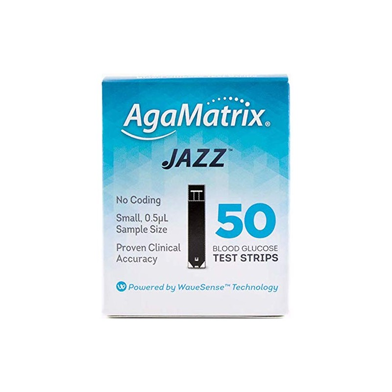 WaveSense JAZZ Test Strips - 50 Pack by AgaMatrix
