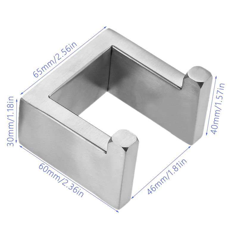 Mgoodoo 2 Pack Double Towel Hook Brushed Nickel 304 Stainless