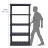 IRIS USA 5-Tier Large Shelving Unit, Black