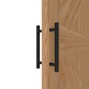 LVYIHAN Matte Black Round Barn Door Handles 12"/16"/18"/24"/36"/48"/59'', Pull Push
