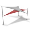 Windscreen4less 3" Diameter D-ring Clamp for Sun Shade Sail Pole,
