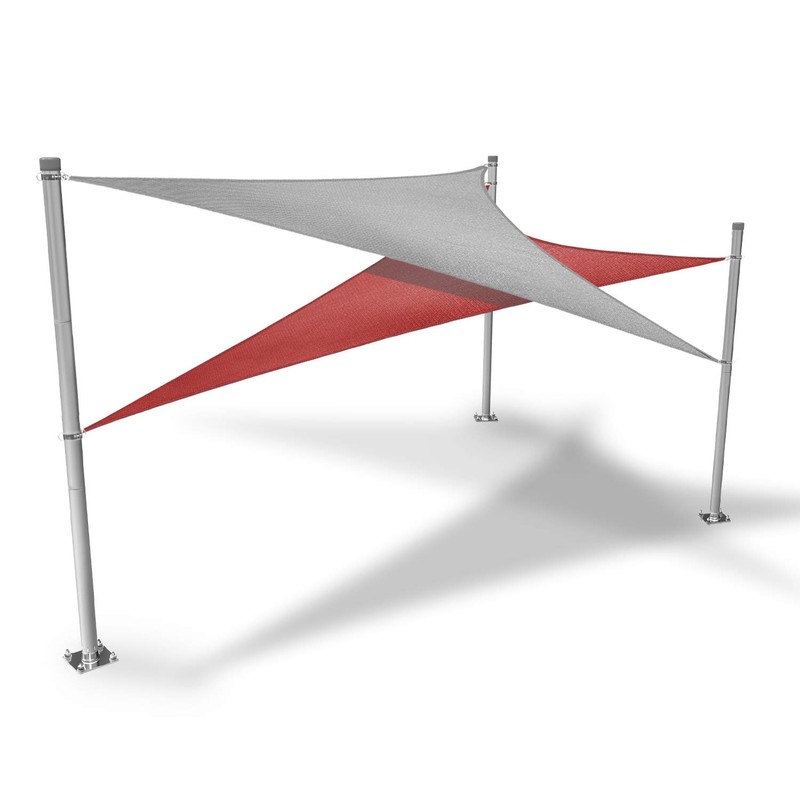 Windscreen4less 3" Diameter D-ring Clamp for Sun Shade Sail Pole,