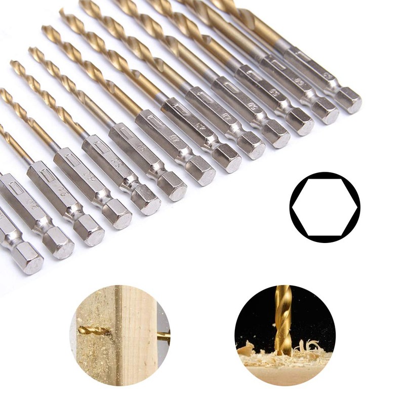 SeonFook 16 Piece Drill Bit Set, Hexagonal Shaft, Drill 0.06