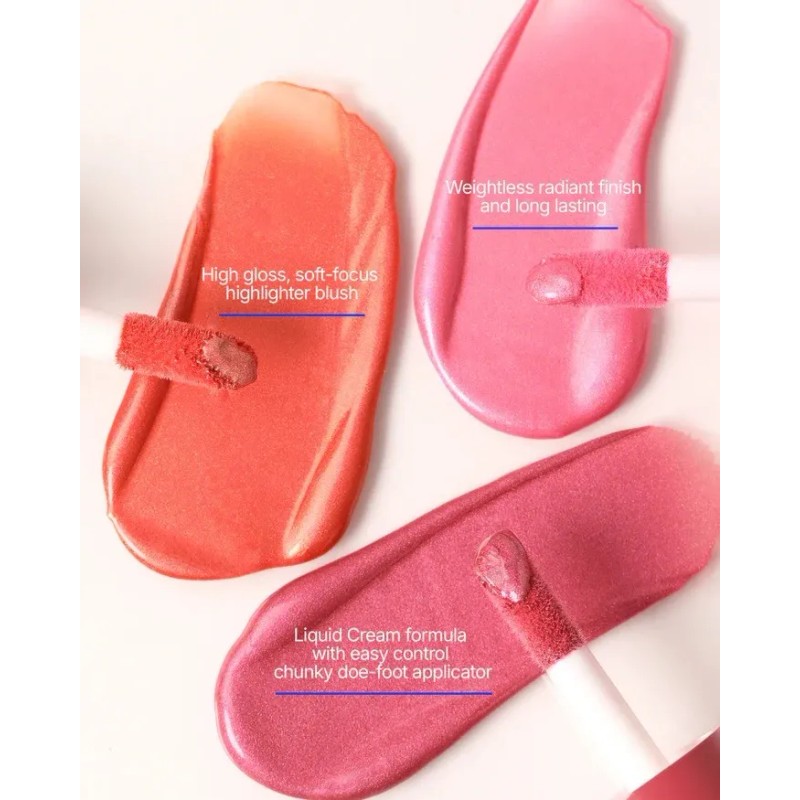Rubor Líquido Moira Love Steady Shimmer Blush Tono 05 That