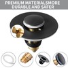 Fransiton Bathroom Sink Stopper, 1.1-1.77 Inch Basin Pop Up Black