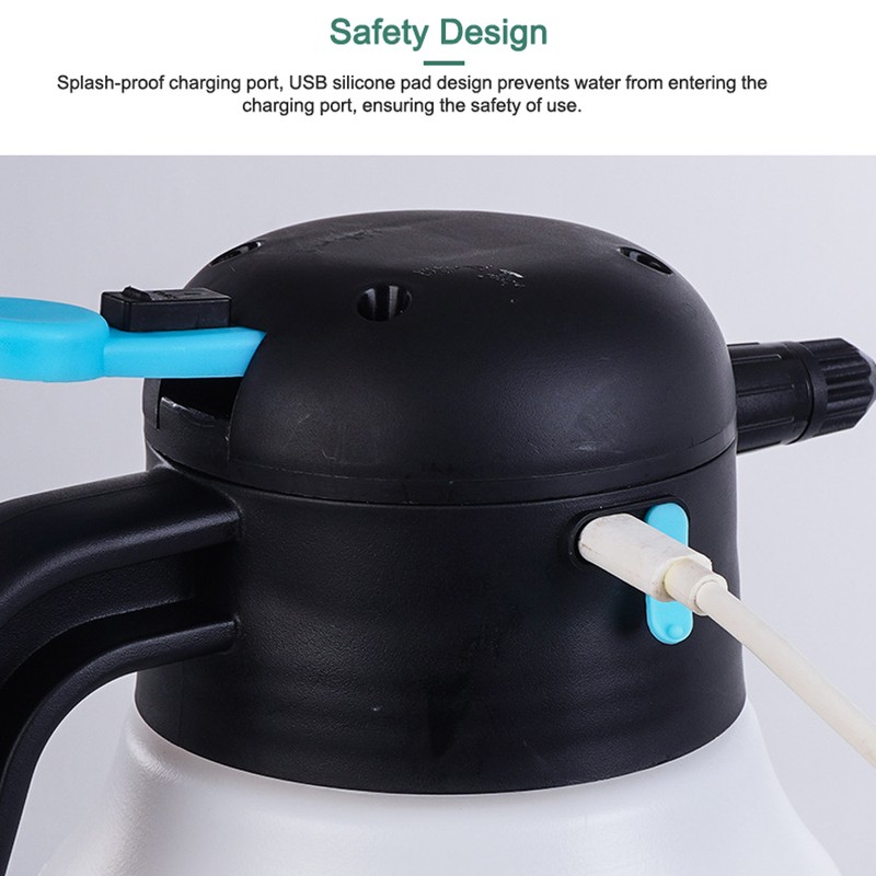 Handheld Pump Watering Sprayer 1.8L Electric Car Cleaning Bottle Practical