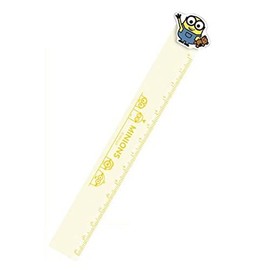 Kamio Japan Ruler 5.5 inches (14 cm) with Mascot, Made in Japan (301795 Minions)
