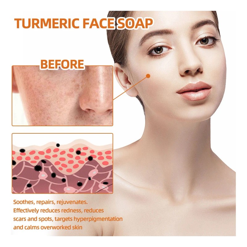 Jabón Electrónico, Limpiador De Cúrcuma, Exfoliante Natural,