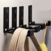 OHIYO Folding Coat Hooks 4pcs Foldable Hook Wall Mounted for
