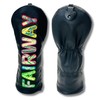 Golf Headcover Stylish Cool 【Lettering Lines】Aurora, Hologram Lettering, Driver Fairway
