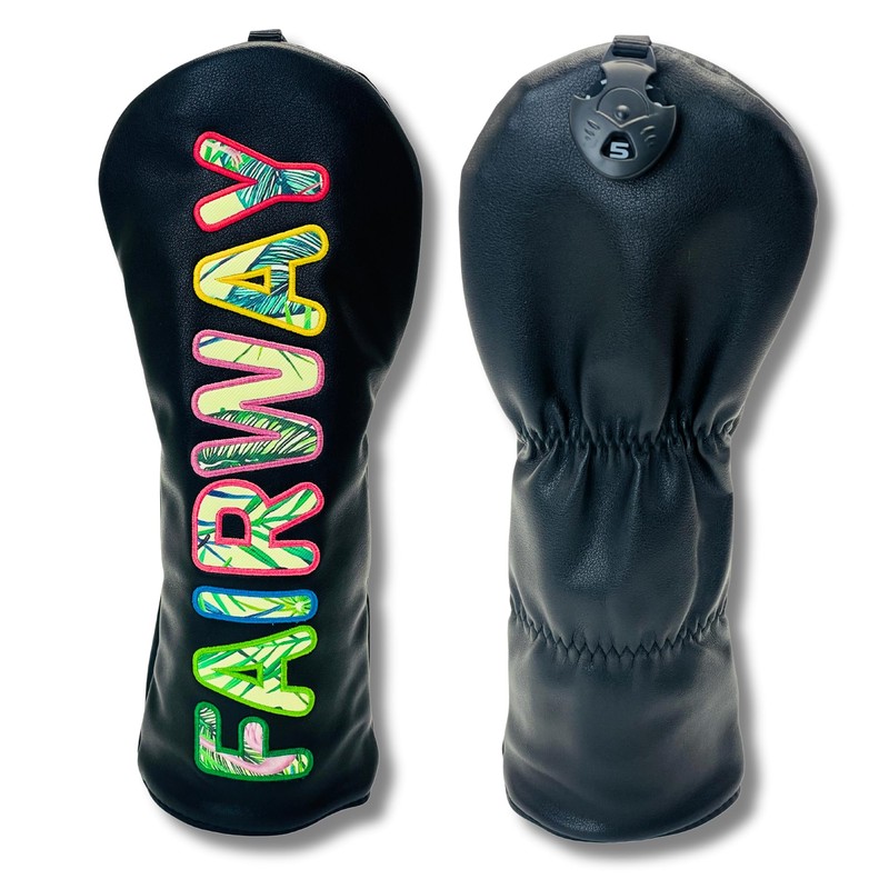 Golf Headcover Stylish Cool 【Lettering Lines】Aurora, Hologram Lettering, Driver Fairway