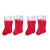 Holiday Time Red Felt Christmas Stocking - Set of 4