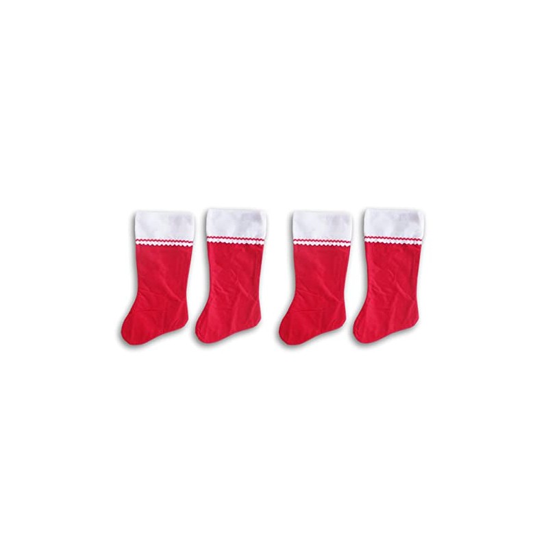 Holiday Time Red Felt Christmas Stocking - Set of 4