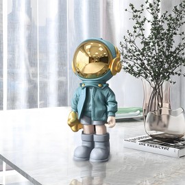 Dosker - Estatuas pequeñas de Astronauta Escultura de poliresina para astronautas, Regalos de Arte, decoración de habitación para Hombres, Accesorios para el hogar y el computadora, decoración de