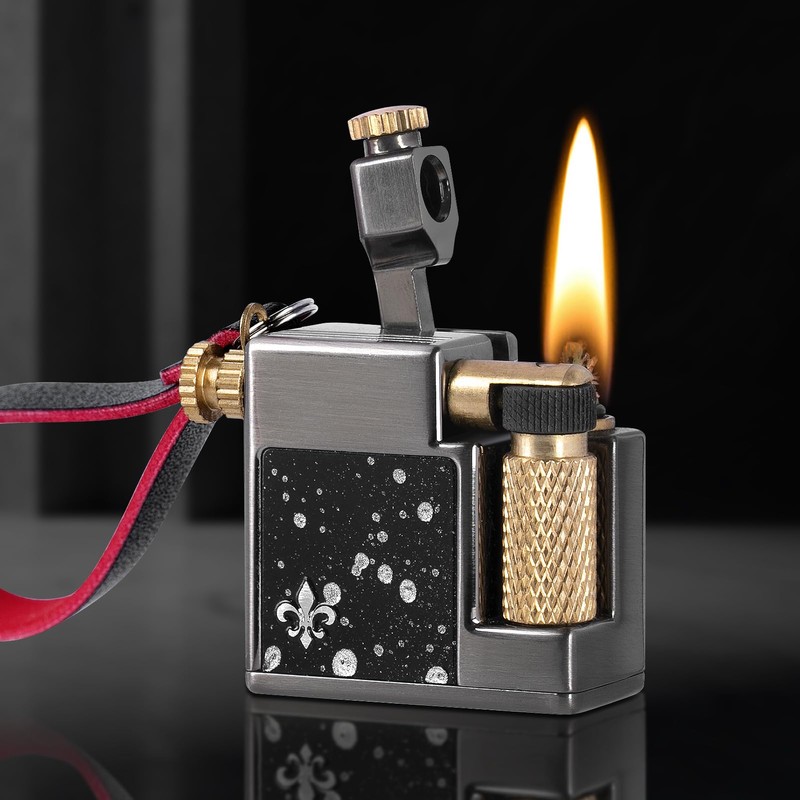 KAMBOLLY Vintage Trench Lighter, Fluid Refillable - Cool Kerosene Lighters,