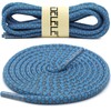 DELELE 2 Pairs 4/25" Thick Round Reflective Shoe Laces Sky
