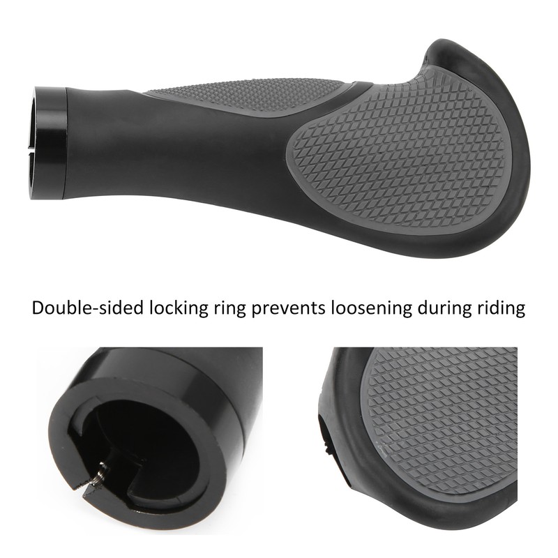 22.2mm Mountain Bike Horn Handlebars Bilateral Locking Rubber Handle Grips