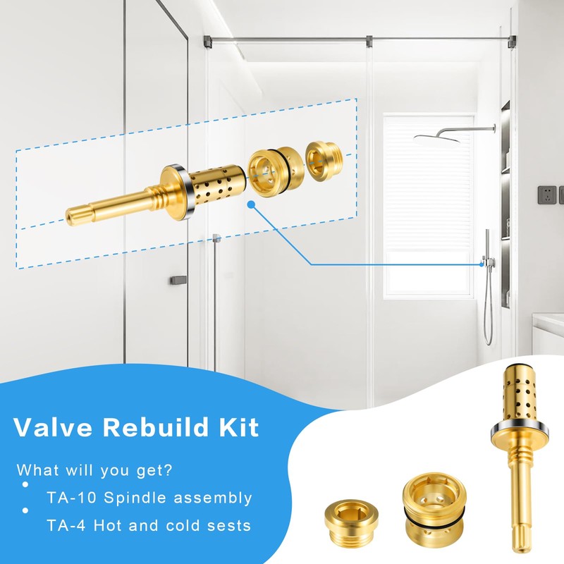REB-Valve Rebuild Kit Replacement for Symmons Temptrol Shower Valves, TA-10