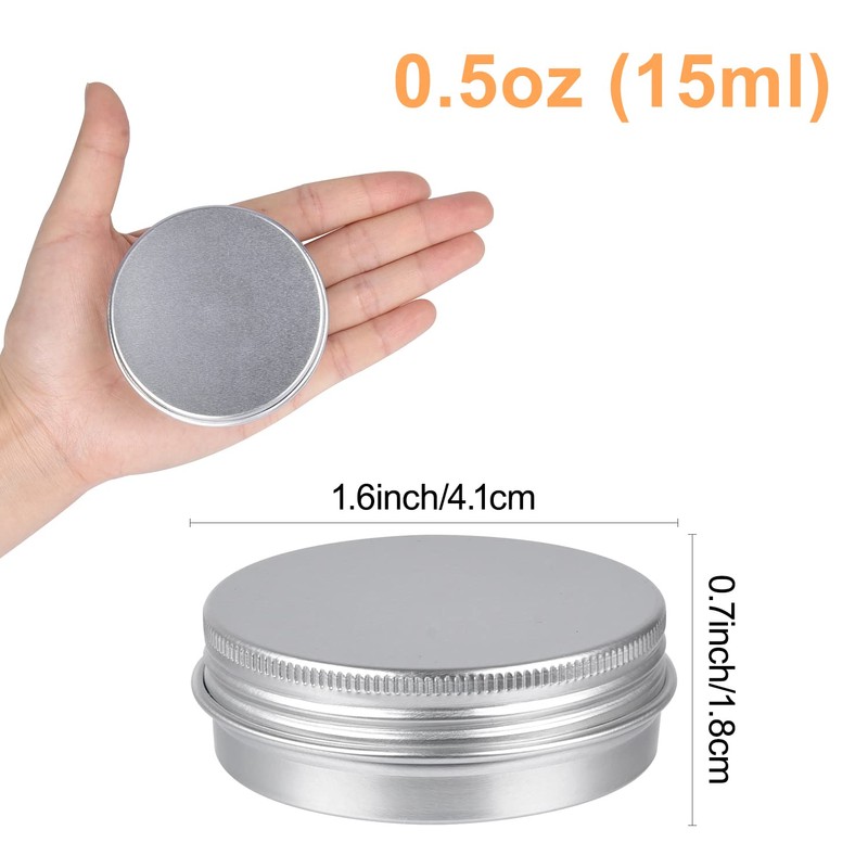 Sopito Aluminium Containers, Pack of 24, 15/60/120 ml, Aluminium Empty