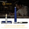 BEILUNER Luxury Fountain Pen Set,Solid 24K Gilded Fine Nib, Modern