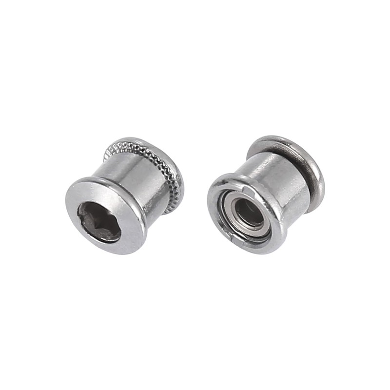 X AUTOHAUX 10pcs Silver Tone 8.5mm Chainring Nuts Road Bicycle