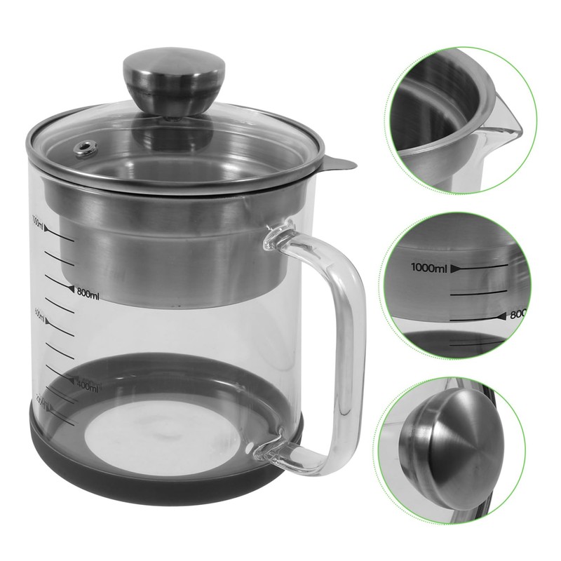 OHPHCALL Soybean Milk Strainer Jug Tea Pot with Fine Mesh