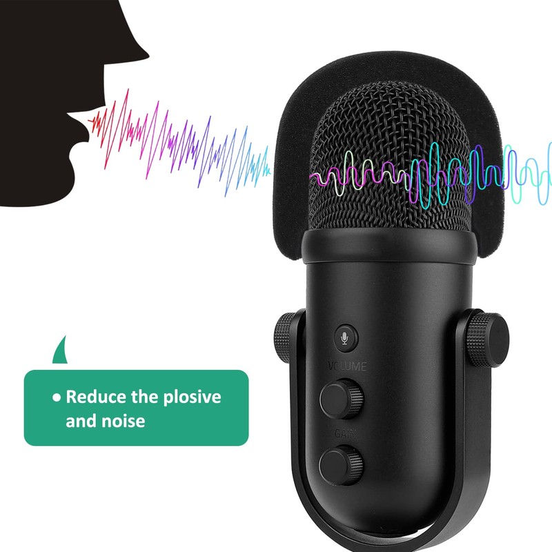 Rigych Microphone Windscreen, Professional Pop Protection, Large Foam Microphone for
