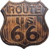 Vintage Wooden Sign Route 66 American Wood Sign (BIG)