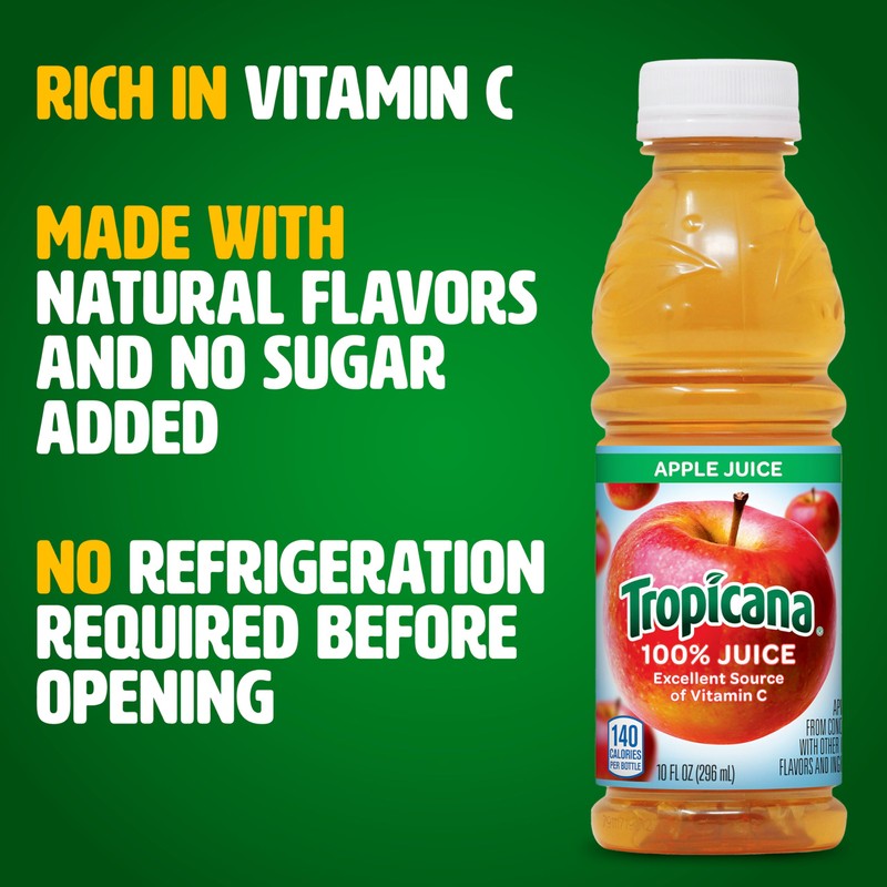 Tropicana Apple Juice, 10 Ounce (Pack of 24)
