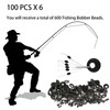 VIPMOON 600 Pieces Fishing Bobber Stopper, Rubber Bobber Stops for
