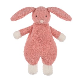 Apricot Lamb Bunny Snuggler Blanket Soft Loveys for Babies, Security Blanket for Baby Boy and Girl, 10.3 Inches for Infant and Toddlers (pink)