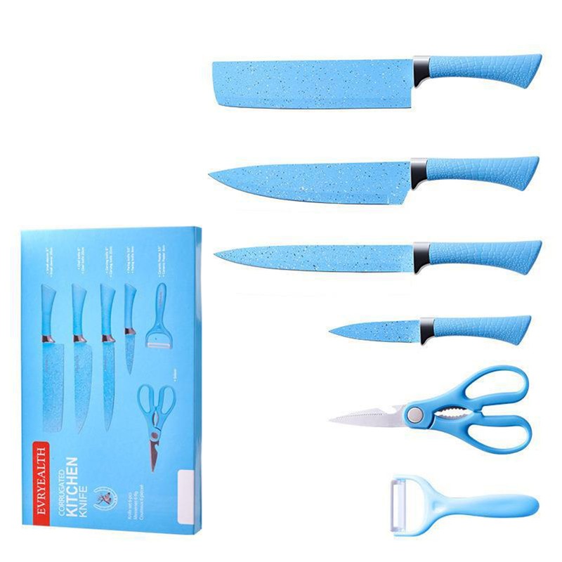 Colorful 6 Piece Knife Set Stainless Steel Practical Kitchen Knife