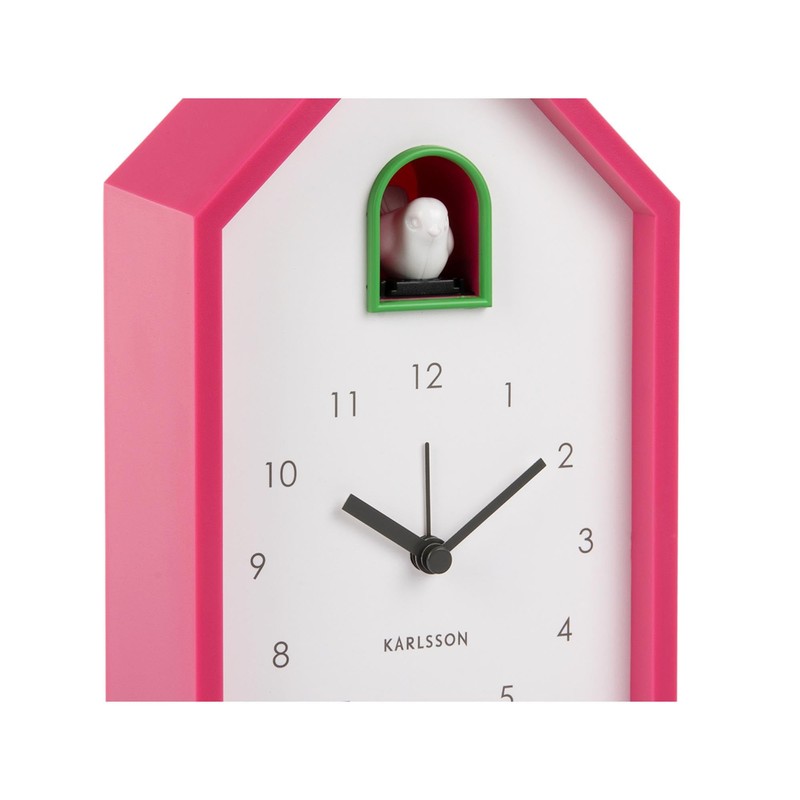 Karlsson Bright Pink Modern Cuckoo Alarm Clock