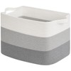 Goodpick Large Woven Basket, Rectangle Rope Storage Baskets for Organizing,
